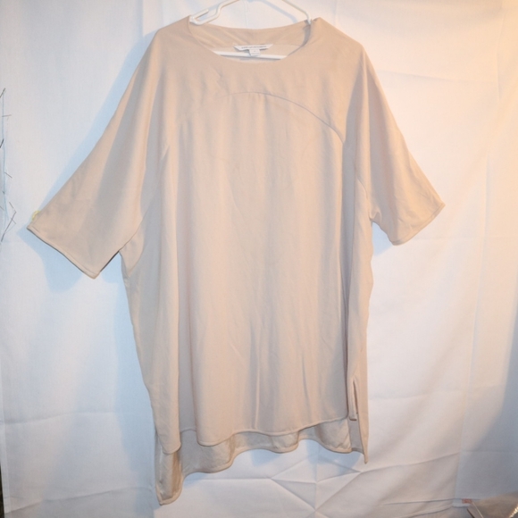 Diane von Furstenberg (DVF) Madera Dunic oversized mini dress in a neutral Sz S - Picture 3 of 10